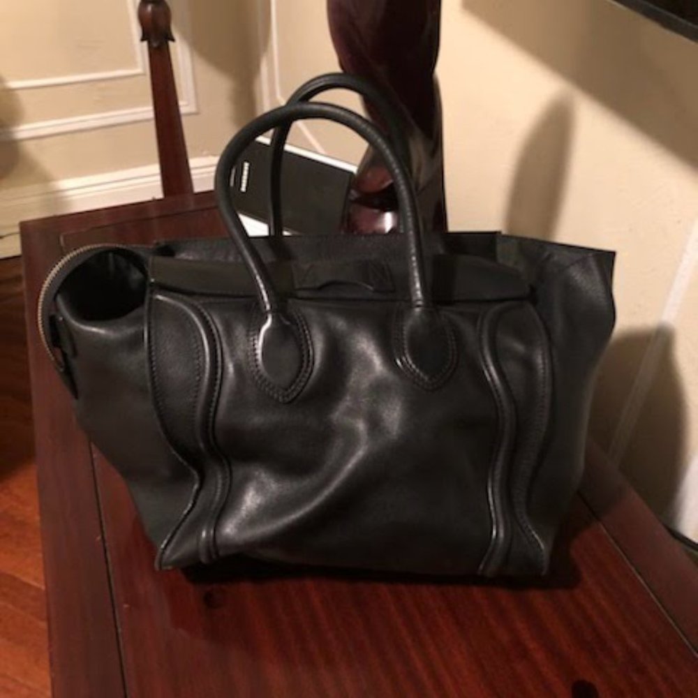 (Used) CÉLINE Mini Luggage Tote - Black - Picture 4 of 8